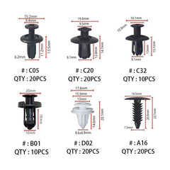 Car Fastener Clip Mixed Pack